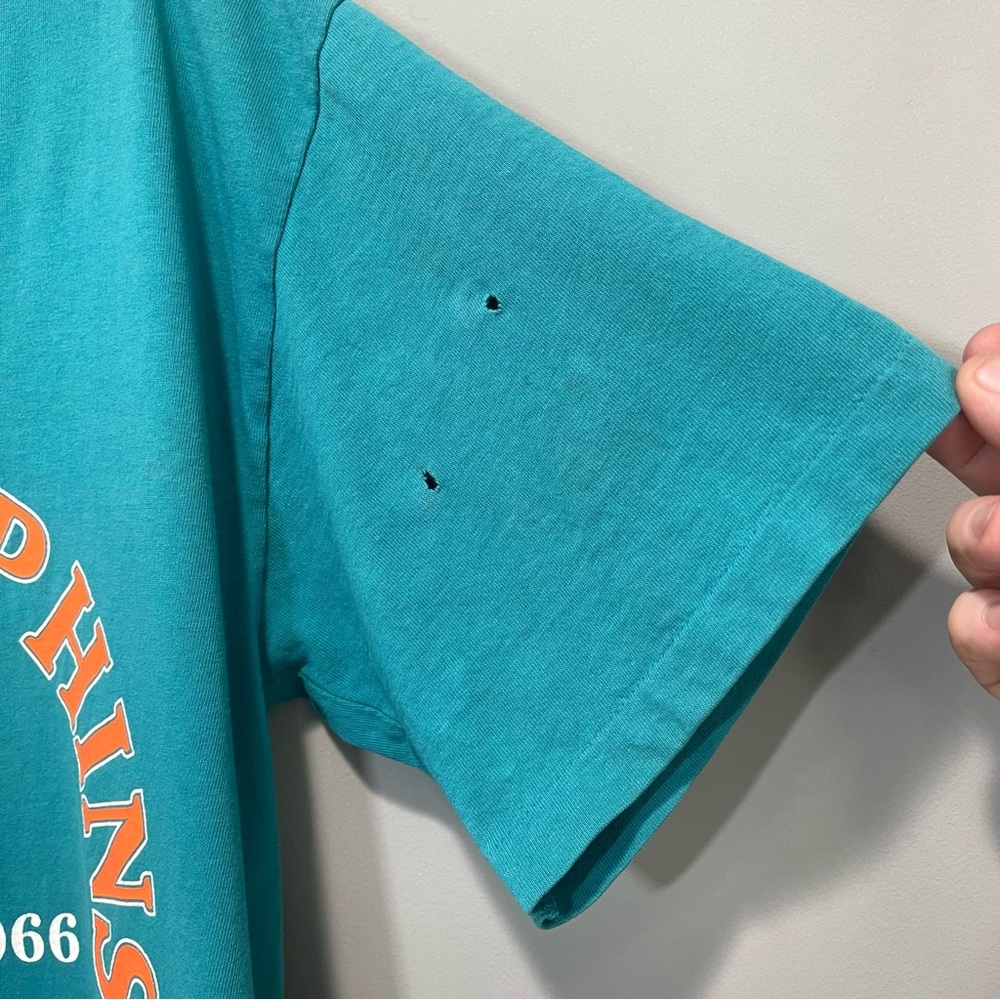 Vintage 1994  Nutmeg Miami Dolphins NFL T-shirt Size Large - Picture 4 of 12